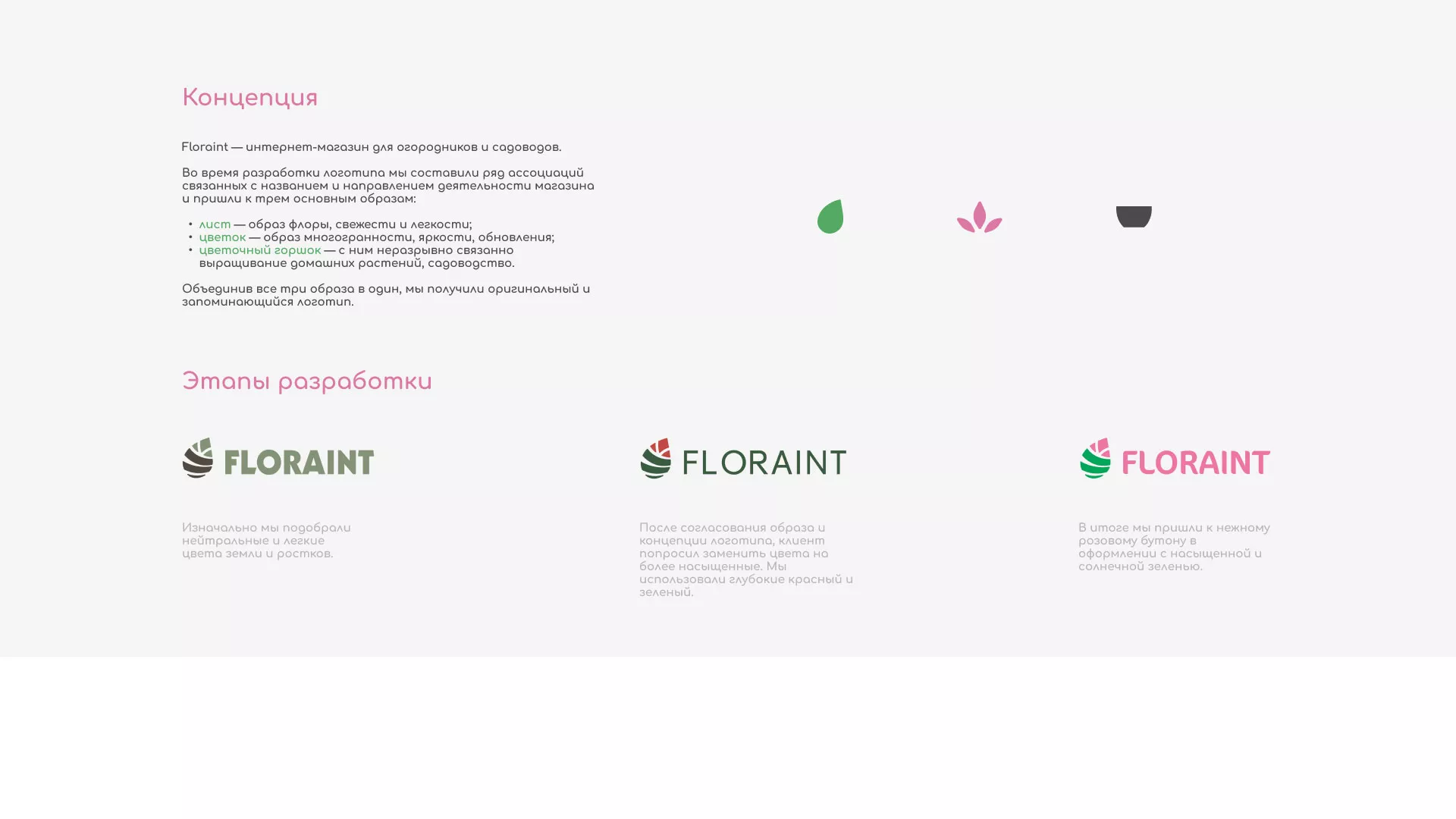 Создание логотипа и интернет-магазина «FLORAINT» в Струнино