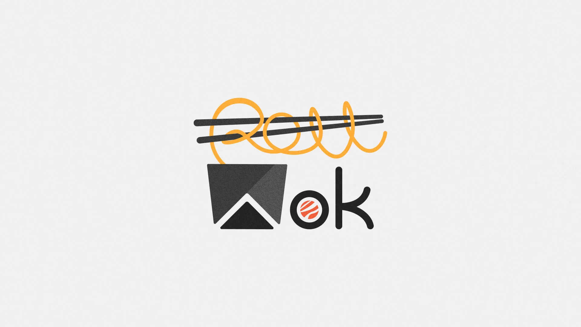 Разработка логотипа суши-бара «Roll Wok Club» в Струнино