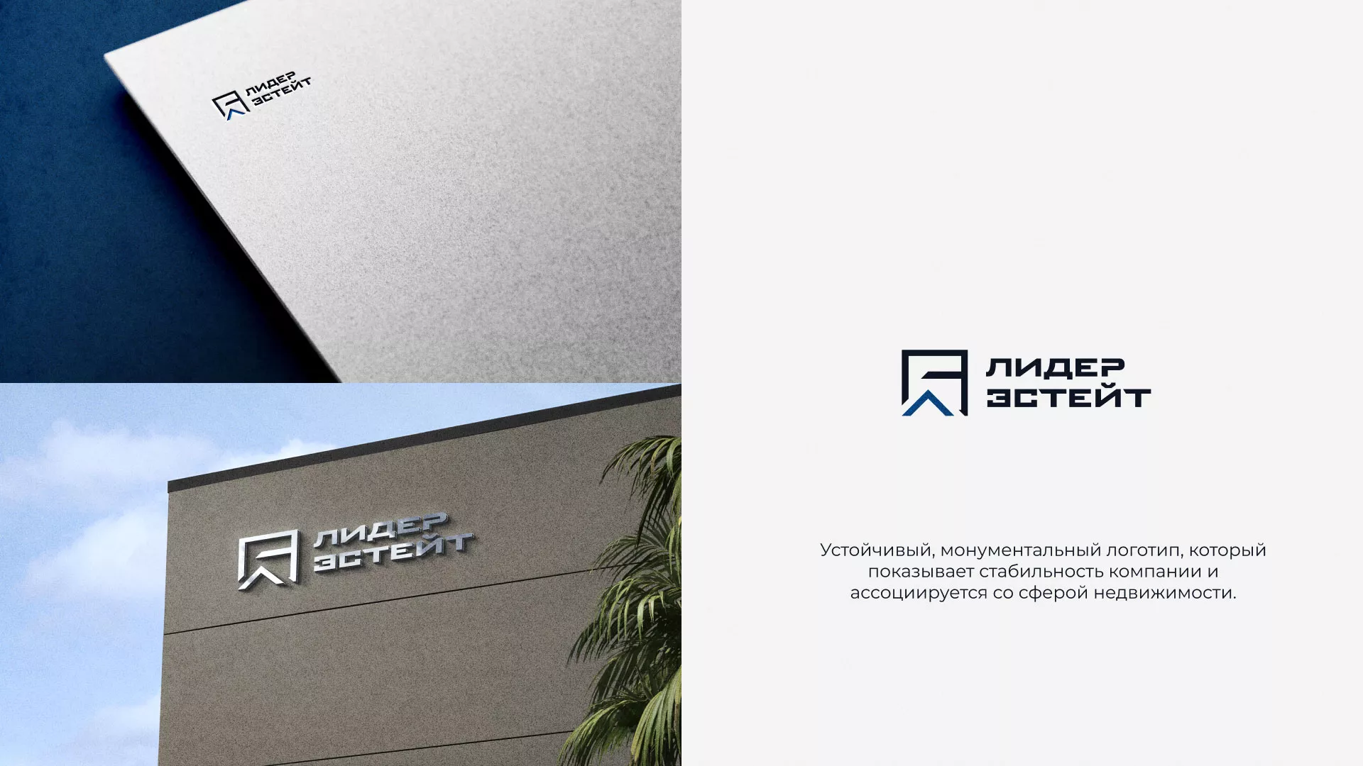 Разработка логотипа агентства недвижимости «Лидер Эстейт» в Струнино